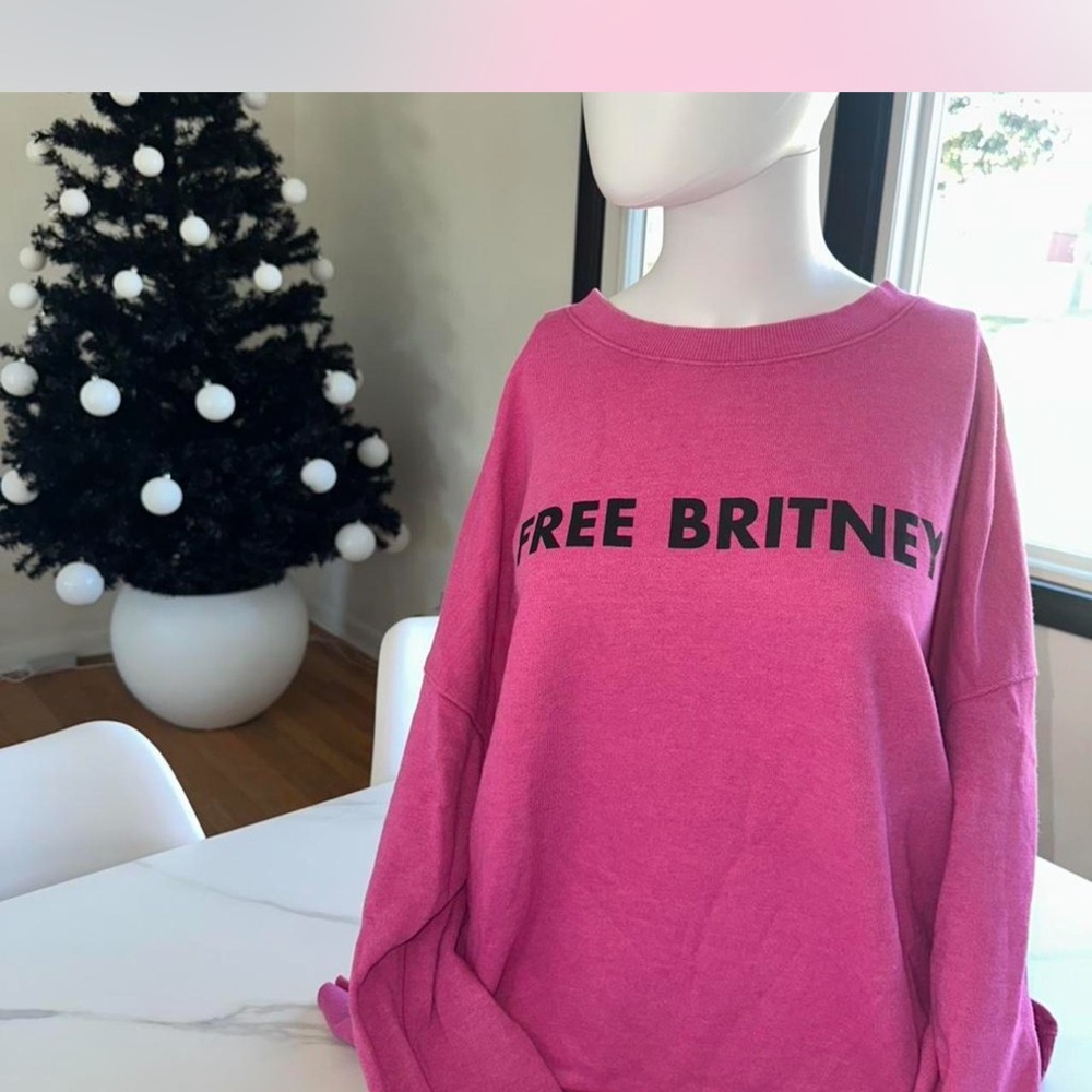 Pink Women's Sweater free Britney size xlarge for fans